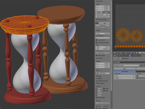 hourglass 3D मॉडल