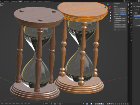hourglass 3D मॉडल