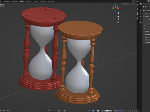 Hourglass Model 3D