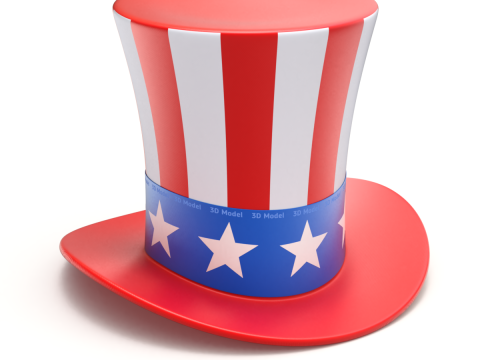 Uncle Sam Hat 3D Model
