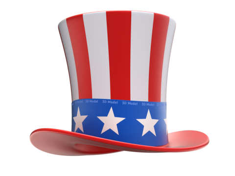 Uncle Sam Hat 3D 模型