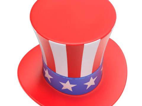 Uncle Sam Hat 3D Model