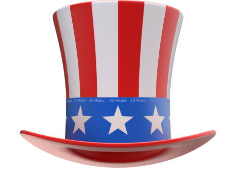 Uncle Sam Hat 3D 模型