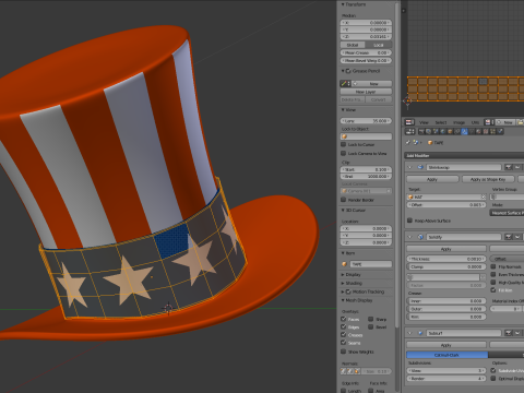 Uncle Sam Hat 3D 模型