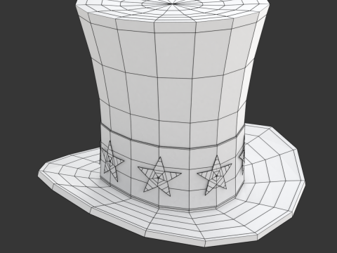 Uncle Sam Hat 3D 模型