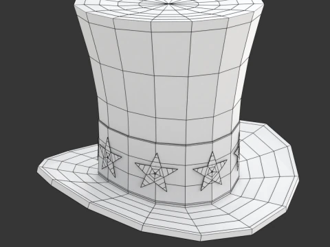 Uncle Sam Hat 3D Model