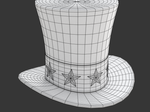 Uncle Sam Hat 3D 模型