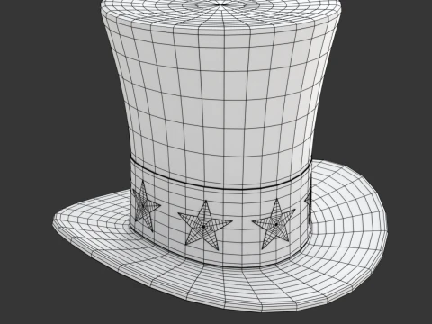 Uncle Sam Hat 3D Model