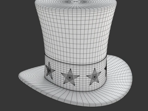 Uncle Sam Hat 3D Model