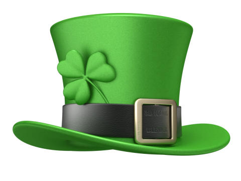 St Patricks Day Hat with Clover 3D Model