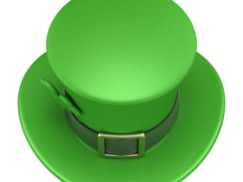 St Patricks Day Hat with Clover 3D मॉडल