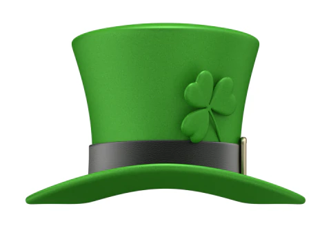 St Patricks Day Hat with Clover 3D Model