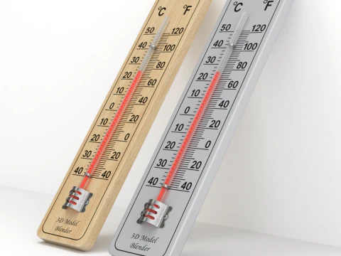Wall Thermometer 3D Model
