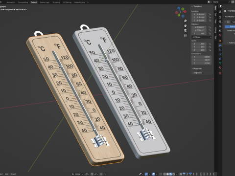 Wall Thermometer Modèle 3D
