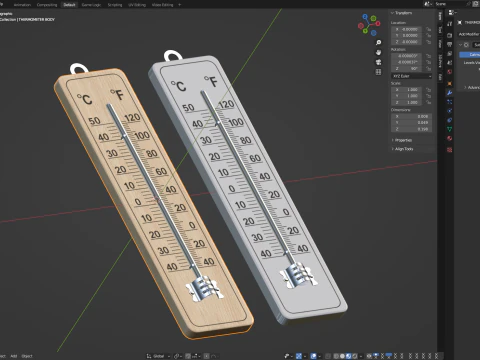 Wall Thermometer 3D Model