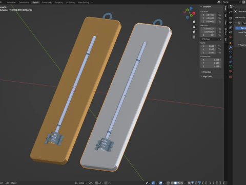 Wall Thermometer 3D Model