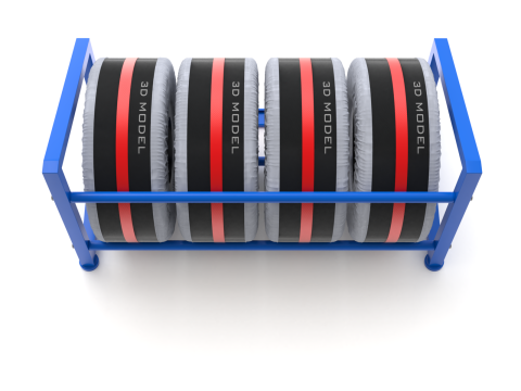 Spare Car Tyre Wheel Storage and Carry Bag Cover 3D Model