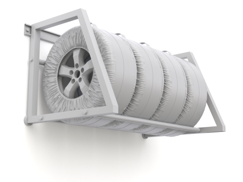Spare Car Tyre Wheel Storage and Carry Bag Cover 3D Model