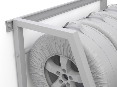 Spare Car Tyre Wheel Storage and Carry Bag Cover 3D Model