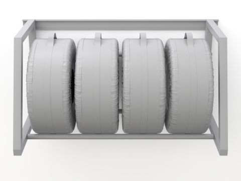 Spare Car Tyre Wheel Storage and Carry Bag Cover 3D Model