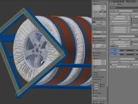 Spare Car Tyre Wheel Storage and Carry Bag Cover 3D Model