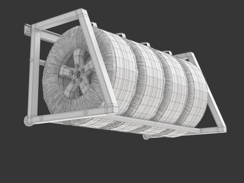 Spare Car Tyre Wheel Storage and Carry Bag Cover 3D Model