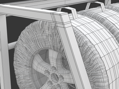 Spare Car Tyre Wheel Storage and Carry Bag Cover 3D Model