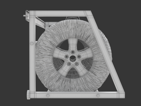 Spare Car Tyre Wheel Storage and Carry Bag Cover 3D Model