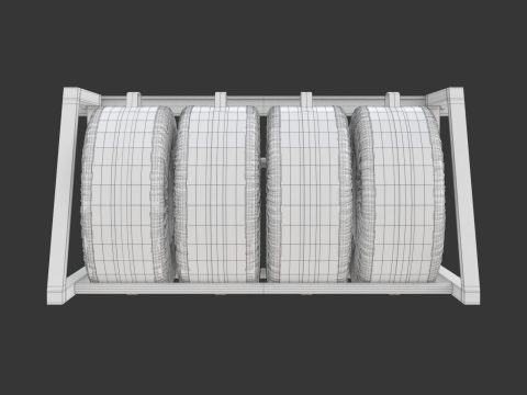 Spare Car Tyre Wheel Storage and Carry Bag Cover 3D Model