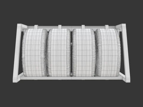 Penyimpanan Roda Ban Cadangan dan Penutup Tas Jinjing Model 3D