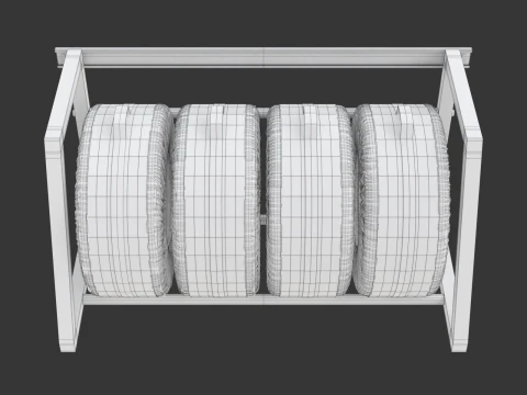 Penyimpanan Roda Ban Cadangan dan Penutup Tas Jinjing Model 3D