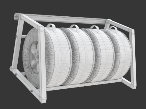 Spare Car Tyre Wheel Storage and Carry Bag Cover 3D Model