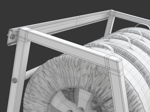 Spare Car Tyre Wheel Storage and Carry Bag Cover 3D Model