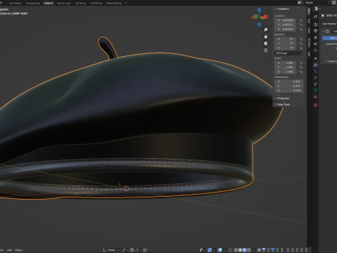 Beret Hat 3D Model