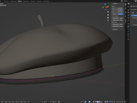 Beret Hat 3D Model