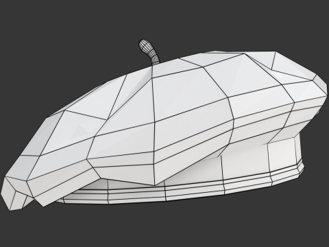 Beret Hat 3D Model