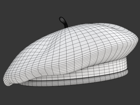 Beret Hat 3D Model