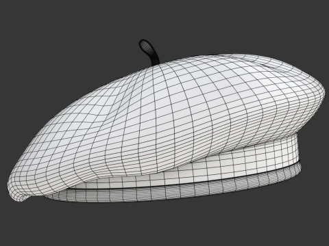 Beret Hat 3D Model