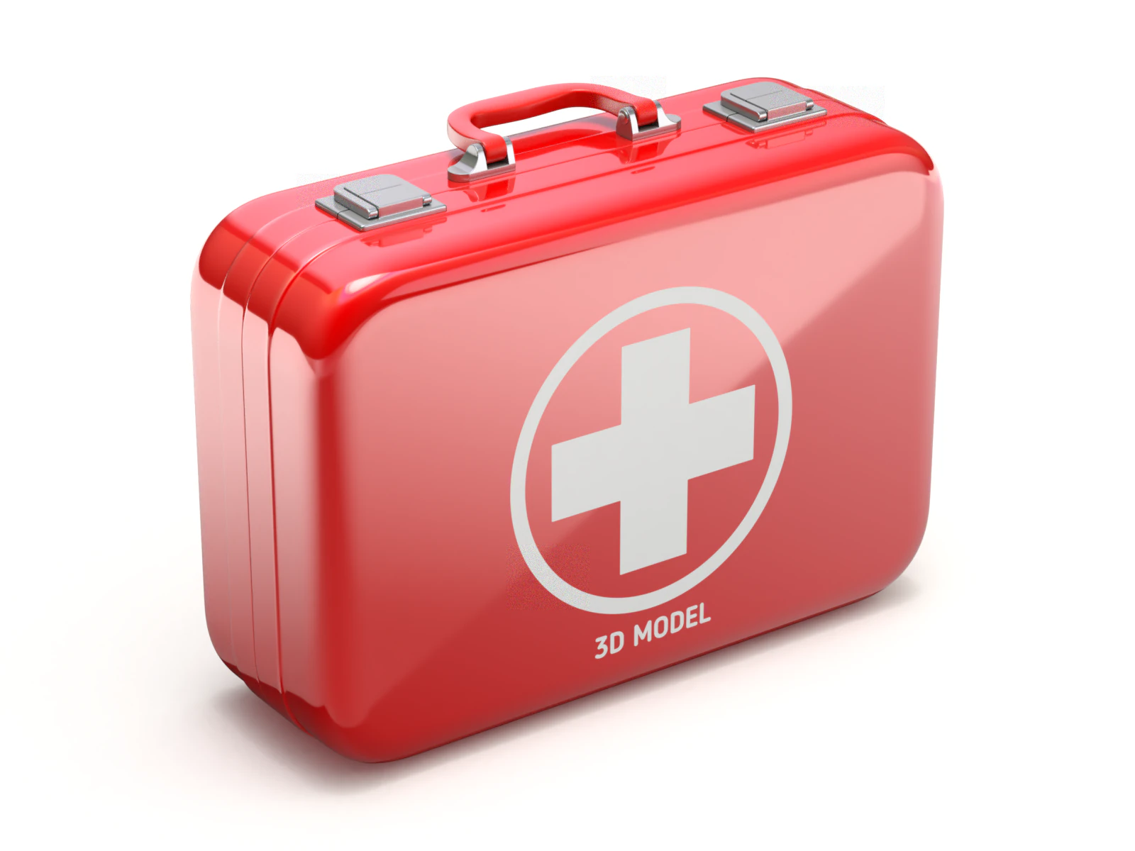Firs Aid Kit Case 3D Model .c4d .max .obj .3ds .fbx .stl .blend 