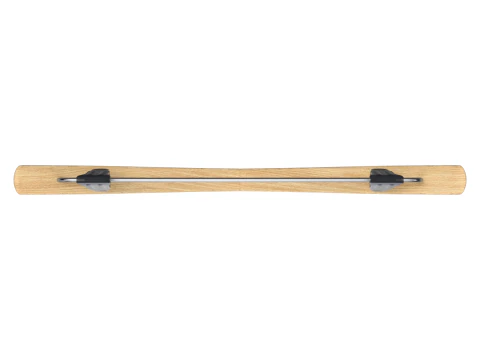Wooden Clothes Hanger with Clips 3D Model
