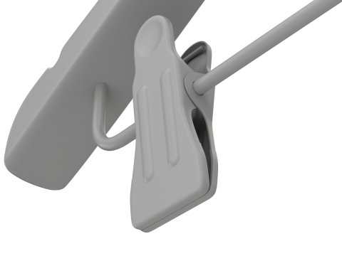 Wooden Clothes Hanger with Clips 3D 模型