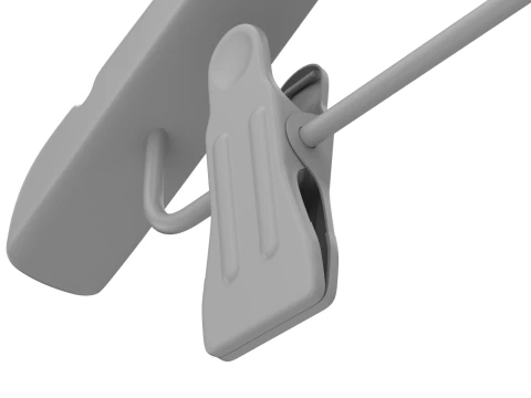 Wooden Clothes Hanger with Clips 3D Model