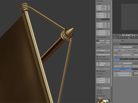 Masa Bayrağı 3D Model