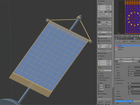 Masa Bayrağı 3D Model