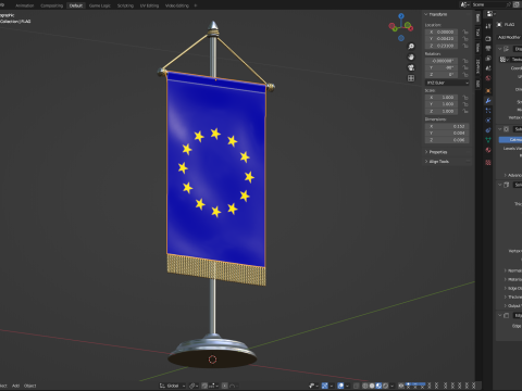 Desk Flag Modelo 3D