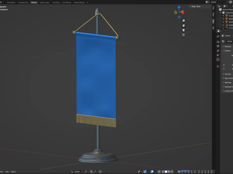 Masa Bayrağı 3D Model