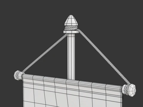 Masa Bayrağı 3D Model