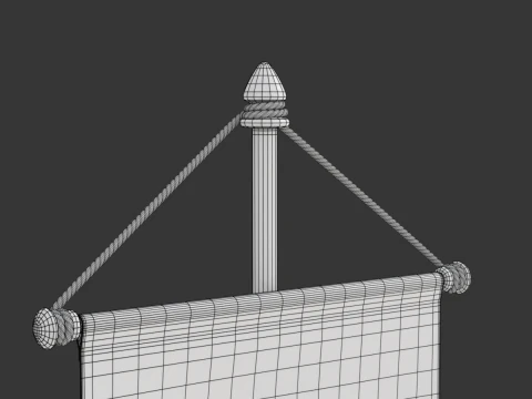 Masa Bayrağı 3D Model