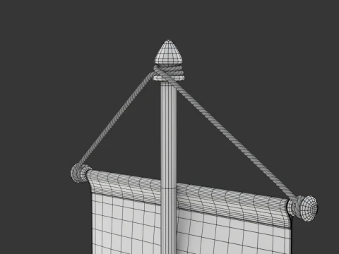 Masa Bayrağı 3D Model