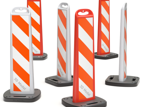 Vertical Panel Channelizer 3D Модель